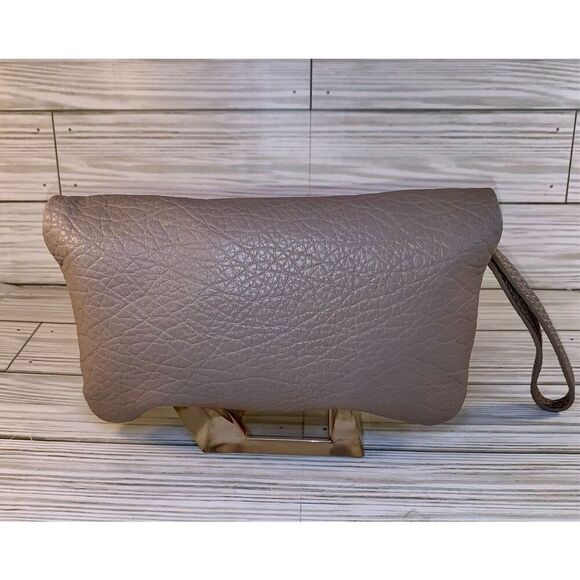 Nine West Coralia Gray Faux Leather Mini Tunnel Crossbody/Clutch - Picture 4 of 15